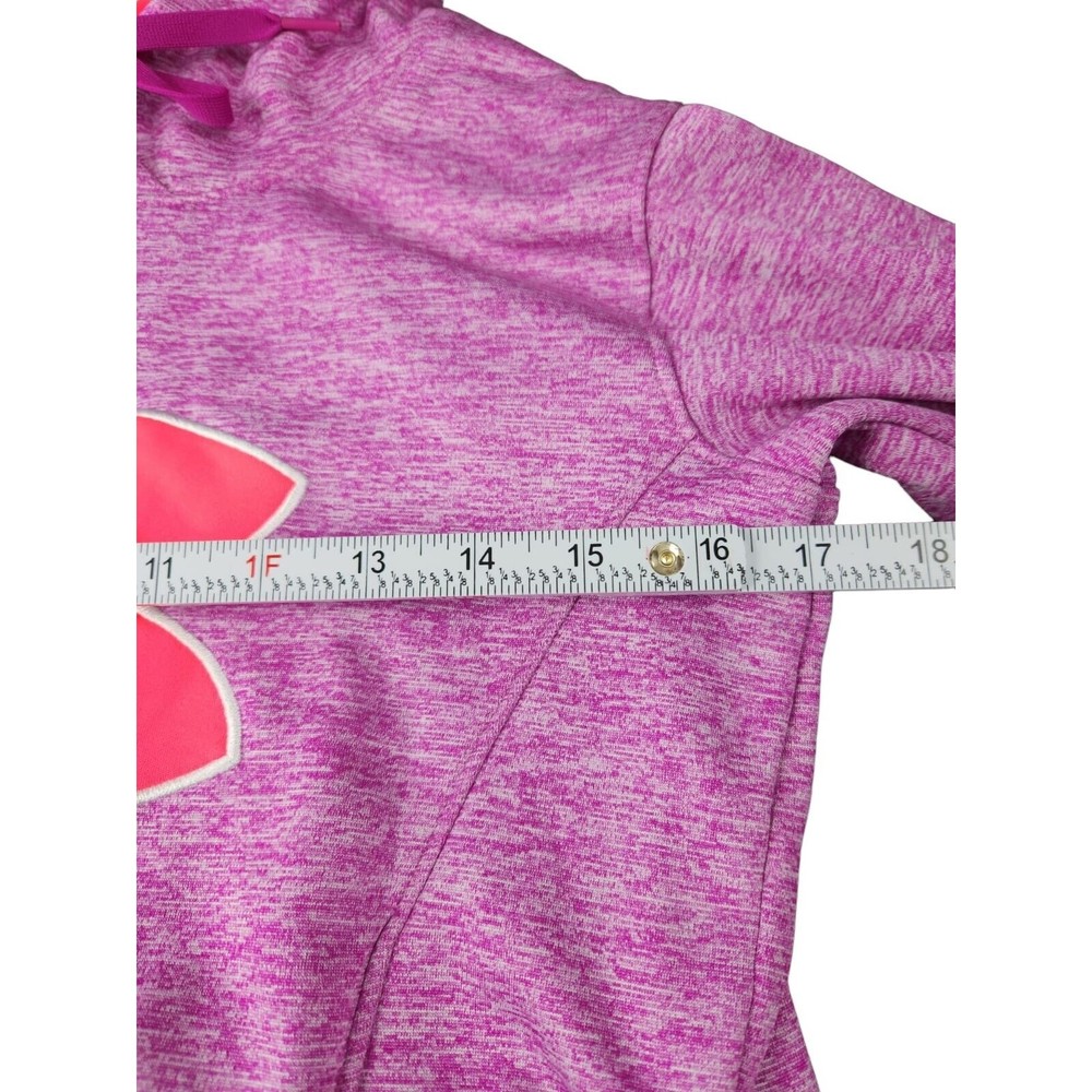 Under Armour Women's Pink Logo Long Sleeve Pullover Hoodie Sweatshirt Size XS - Picture 4 of 6